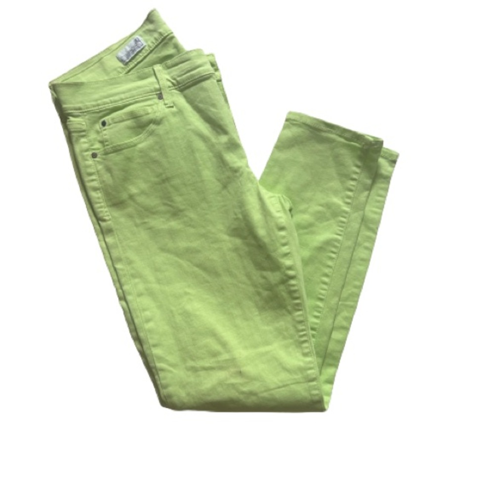 Gap 1969 electric green neon skinny jeans